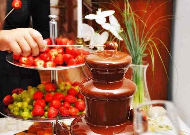 Шоколадный фонтан и Фруктовые композиции на велком